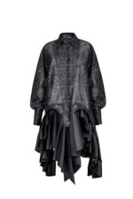 Chantilly Lace Shirt Dress with Sculpted Taffeta Skirt - Image 2