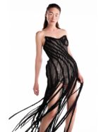 Sparkling Cinched Sequin, Cascading Braids Dress. - Image 4