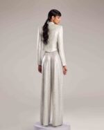 Avant-garde Metallic Silver Cut-Out Jacket - Image 3