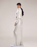 Avant-garde Metallic Silver Cut-Out Jacket - Image 4