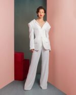 Structured Blazer with Corset Detailing - Image 2