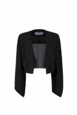 Gathered Wide-Sleeve Cropped Jacket - Image 2