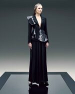 Asymmetrical Shoulders Sequin Embellished Jacket - Image 5