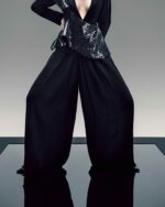 Fluid Wide-Leg Crepe Pants