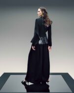 Asymmetrical Shoulders Sequin Embellished Jacket - Image 3