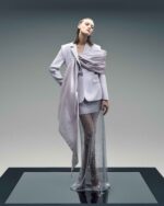 Lila Jacket with Chic Draped Panel - Image 4