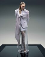 Lila Jacket with Chic Draped Panel - Image 5