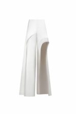 Wide Leg High-Slited Mikado Piquê Trousers - Image 2