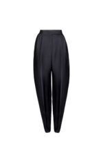 Tailored Black Piqué Pants - Image 2