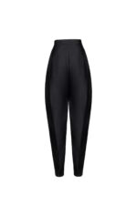 Tailored Black Piqué Pants - Image 3