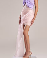 Draped lace and Organza Skirt