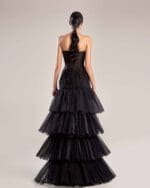 Exquisite Black Feathered Tulle Skirt - Image 4
