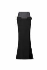 Structured Waist High-Slit Maxi Skirt - Image 2