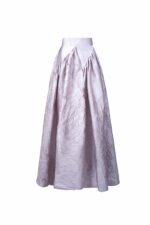 Hand-Crinkled Lilac Taffeta Ball Skirt - Image 2
