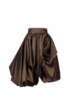 Sculptural Balloon Taffeta Midi Skirt - Image 2