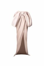 Mikado Piqué Envelope Skirt with Organza Bow - Image 2
