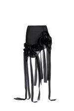 Elongated Organza Strips, Assymetric Sheer Tulle Skirt - Image 2