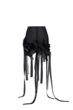 Elongated Organza Strips, Assymetric Sheer Tulle Skirt - Image 3