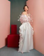 Flowing Taffeta Pants with Side Ruffles - Image 2