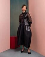 One-Shoulder Leather Top - Image 5