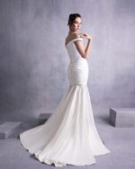 Pearly Off-Shoulder Piqué Corset Top - Image 4