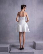 Structured Crystal-Trims Piqué Corset Top - Image 3