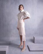 Puffy Sleeves Sheer Organza Blouse - Image 3