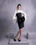 Minimalist Black Piqué Corset - Image 2