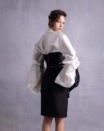 Minimalist Black Piqué Corset - Image 3