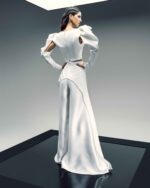Sculptural Cut-Out Sleeve Mikado Piquê Top - Image 6