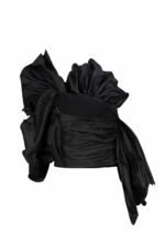 Blooming Ruffles Taffeta Draped Top - Image 2