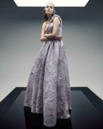 Hand-Crinkled Lilac Taffeta Ball Skirt - Image 5