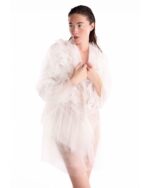 Tranlucent Layered Tulle, Floral Appliqué Jacket - Image 4