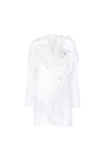 Tranlucent Layered Tulle, Floral Appliqué Jacket - Image 2