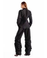 Gathered-Leg Taffeta Statement Pants - Image 4