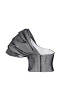 One-Shoulder Silver Metallic Jersey Top - Image 3