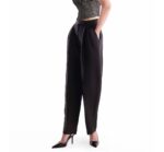 Tailored Black Piqué Pants