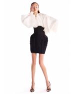 Jacquard Corset Skirt-dress with Lace-Up Back - Image 4