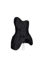 Assymetrical Sculpt Jacquard Corset Top - Image 2