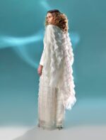 White holographic cape jacket - Image 3