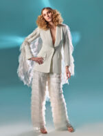 Holographic White Frills Pant - Image 2